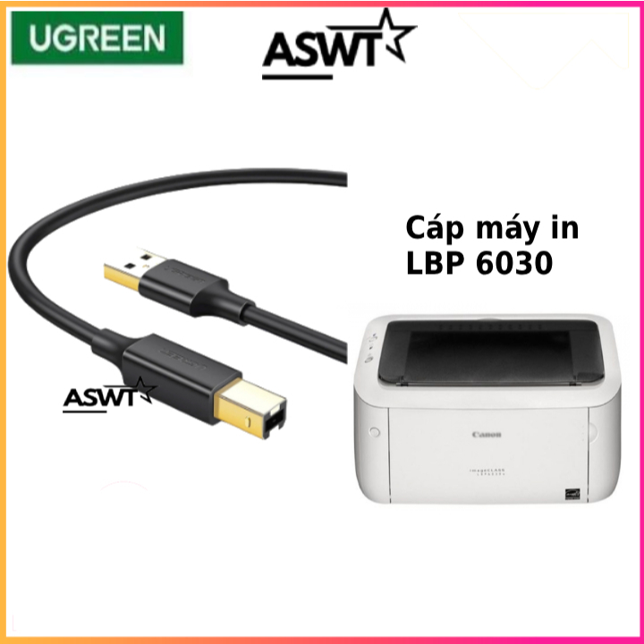 Cáp USB cho máy in Canon LBP 6030 / 6030W / 6030B kết nối máy tính - mạ vàng CÓ VÁT