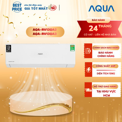 Máy lạnh Aqua Inverter 1.5HP AQA-RV13QA2 | AQA-RV13QA3 Self Clean, Eco Mode, làm lạnh nhanh Turbo