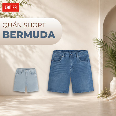 Quần short jean nữ dáng lửng phông cách trẻ trung, năng động CANIFA 6BS26S006