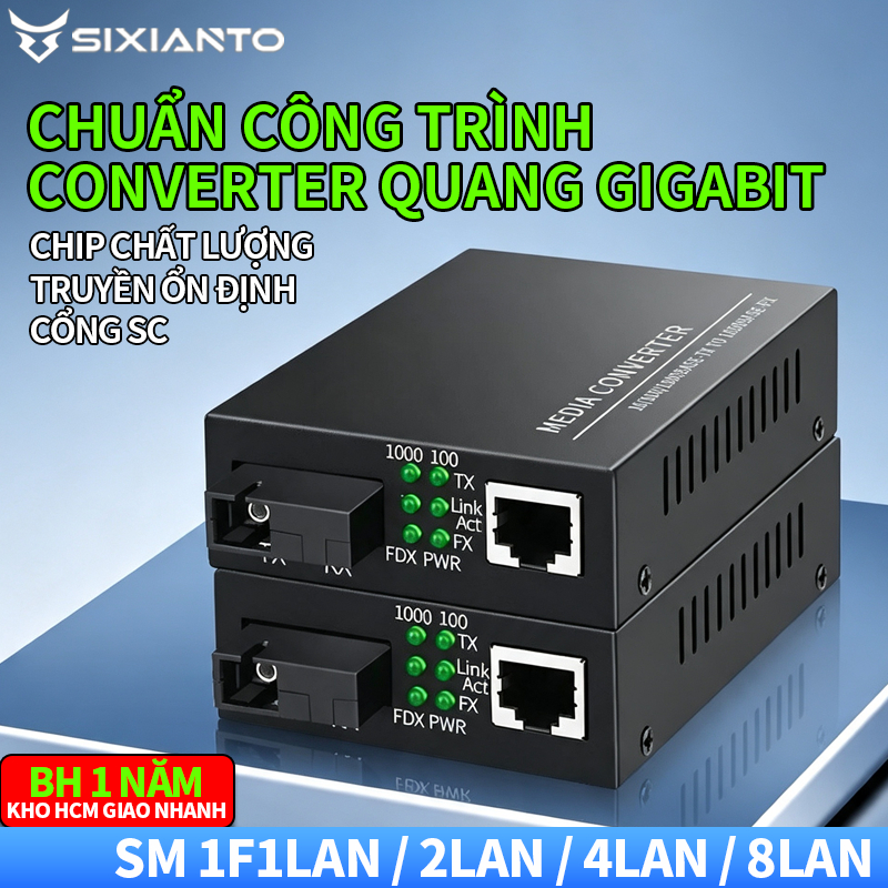 converter quang 1000mb bộ chuyển đổi quang điện media converter bộ chuyển đổi cáp quang 1 sợi tp lin