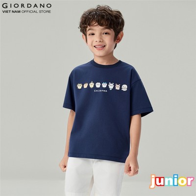 GIORDANO Áo Thun Trẻ Em Ngắn Tay Cổ Tròn In Hình CHIIKAWA Collection Junior's Short-Sleeve Graphic T-Shirt 3086309-27