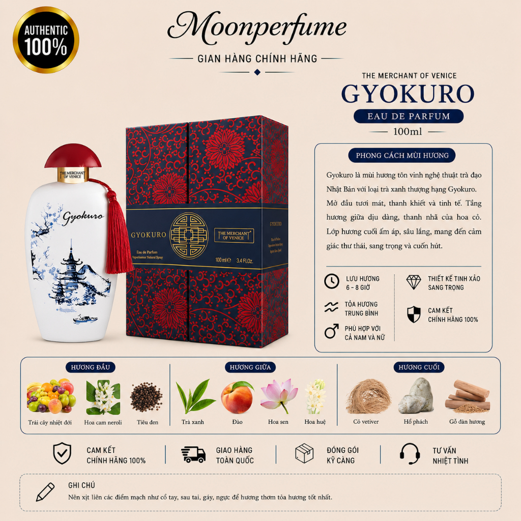 [HÀNG CÔNG TY] Nước hoa Unisex The Merchant Of Venice - Gyokuro EDP 100ml