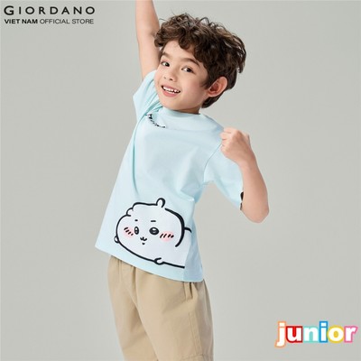 GIORDANO Áo Thun Trẻ Em Ngắn Tay Cổ Tròn In Hình CHIIKAWA Collection Junior's Short-Sleeve Graphic T-Shirt 3086308-59