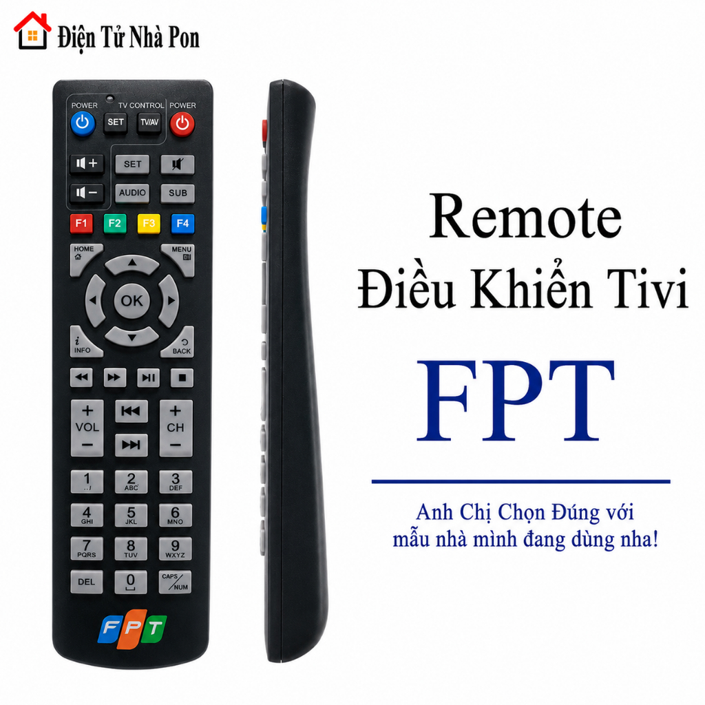 Remote điều khiển đầu FPT play box Mã 01, Remote truyền hình FPT