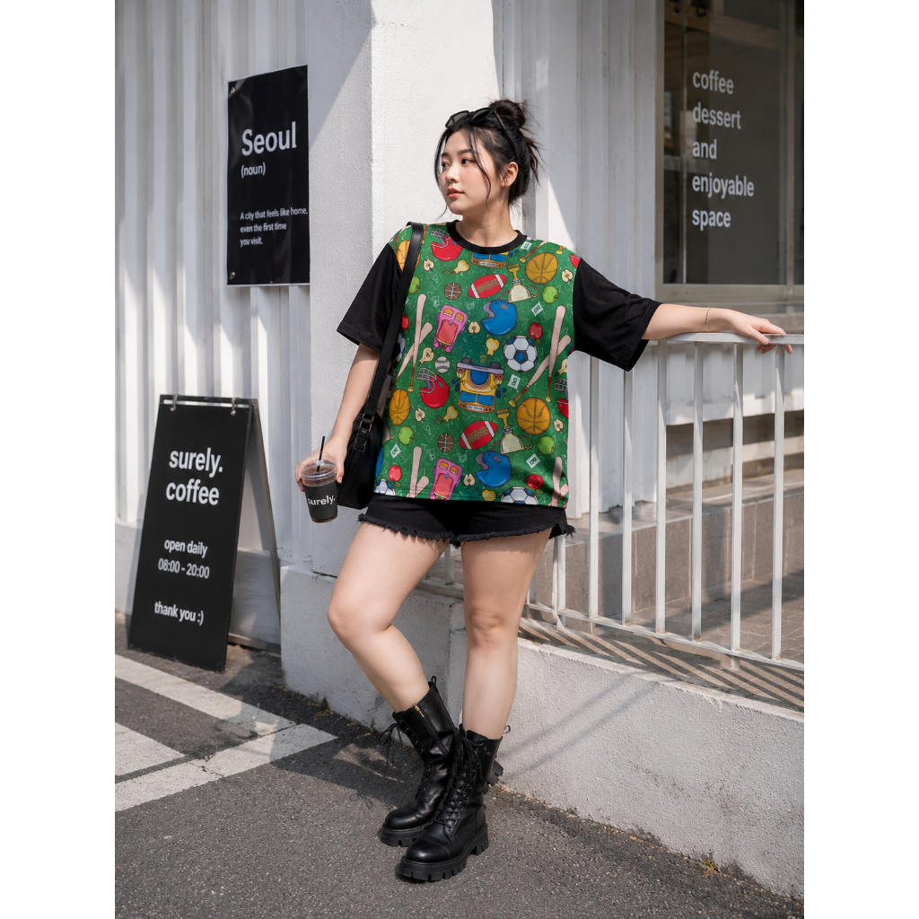 Áo Thun 3D Hoạt Hình Bigsize 50-100kg – Form Rộng Unisex, In Hình Dễ Thương[ bóng chày 01] KY29