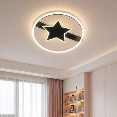 Đèn ốp trần MONSKY BOLE 50cm ngôi sao 3 màu ánh sáng độc đáo trang trí nội thất hiện đại