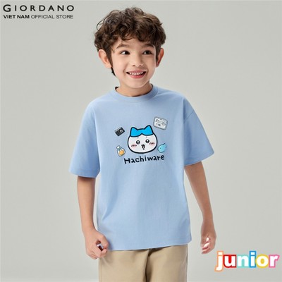 GIORDANO Áo Thun Trẻ Em Ngắn Tay Cổ Tròn In Hình CHIIKAWA Collection Junior's Short-Sleeve Graphic T-Shirt 3086319-31