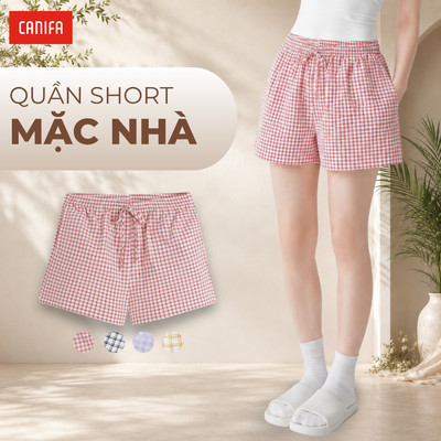 Quần mặc nhà nữ cạp chun, quần cotton nữ mặc nhà chất liệu cotton thoáng mát CANIFA 6LB26S003