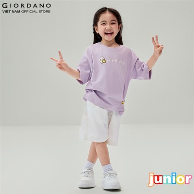 GIORDANO Áo Thun Trẻ Em Ngắn Tay Cổ Tròn In Hình CHIIKAWA Collection Junior's Short-Sleeve Graphic T-Shirt 3386301-32