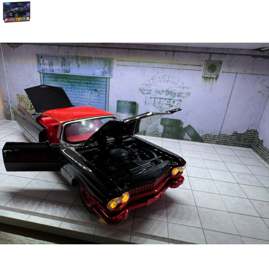 Mô Hình Xe Cadillac Coupe DeVille Collab CoCaCoLa 1959 1:32 Full Hợp Kim Diecast Có Mở Cửa - Xe Ô Tô