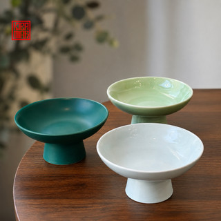 Dĩa gốm tráng men trơn phong cách phương đông