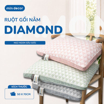 Ruột Gối Kim Cương Diamond Mịn Decor Thoáng Mát, Ruột Gối Bông Gòn Thước 50x70cm