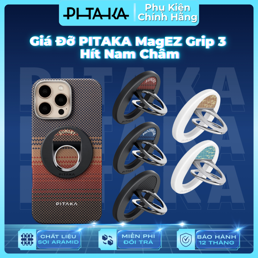 Giá Đỡ Nam Châm PITAKA MagEZ Grip 3 Stand Ring Holder Hàng Chính Hãng