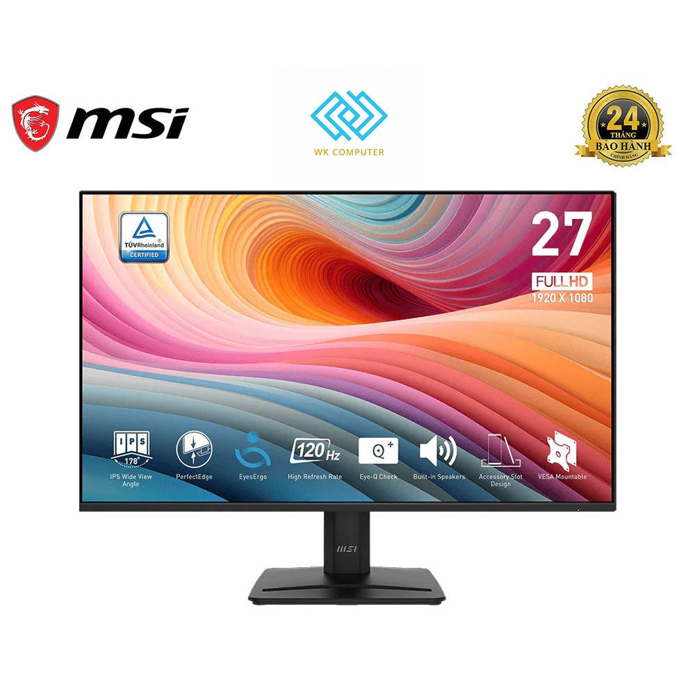 Màn hình Văn phòng MSI PRO MP275 E2 | 27",120Hz, IPS || Bảo hành 24 Tháng