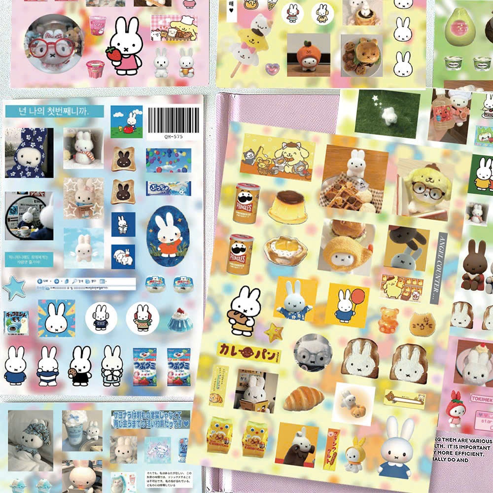 STICKER DÁN TRANG TRÍ CUTE CHỐNG NƯỚC – DECAL DÁN ĐIỆN THOẠI, LAPTOP, SỔ TAY MIFFY