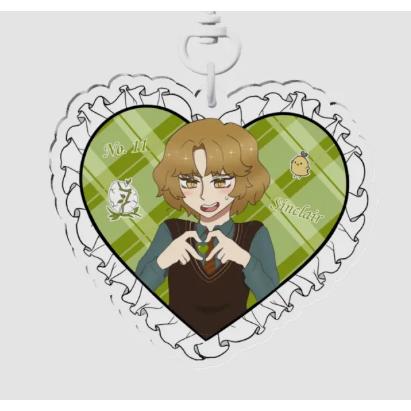 Sinclair Heart Acrylic Keychain 1 NANG DECOR SHOP