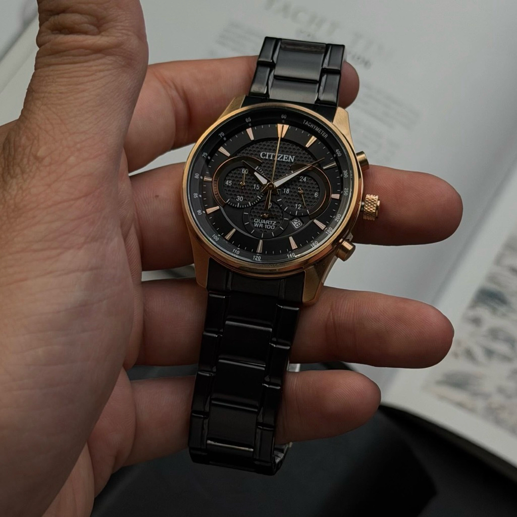 Đồng hồ nam dây thép Citizen Quartz Chronograph AN8196-55E