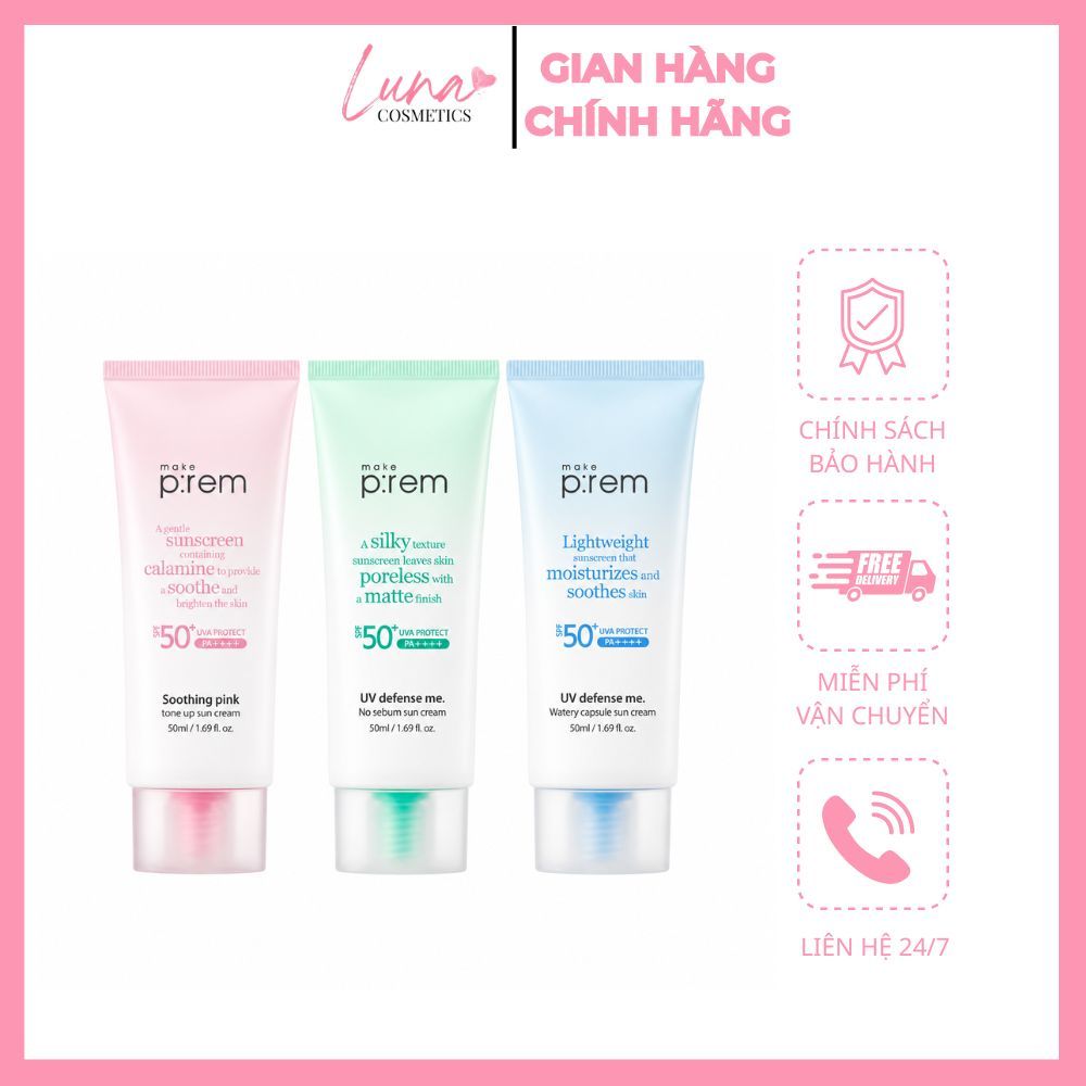 Kem Chống Nắng Make Prem UV Sun Cream Make P:rem 50ml - KCN002