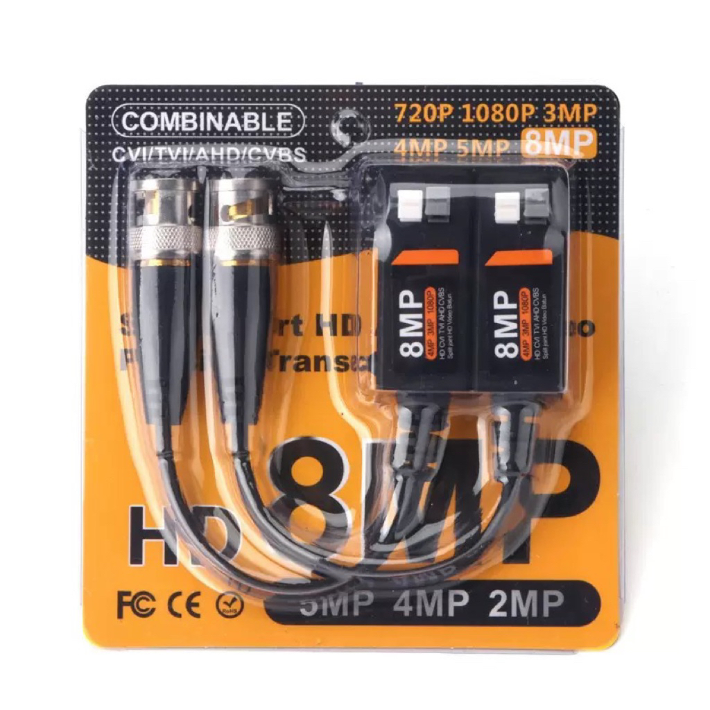 Video balun 2MP/5MP/8MP cho camera HDCVI/TVI/AHD