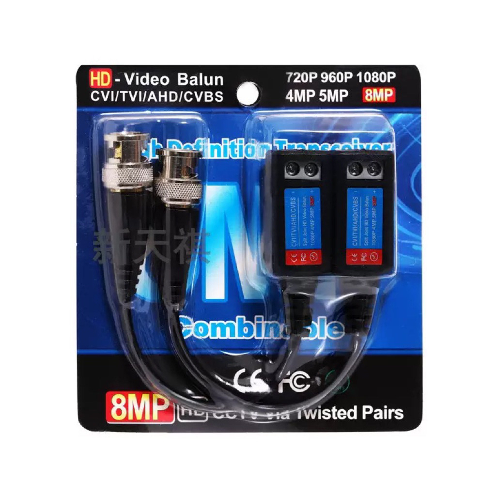 Video balun vặn vít 2mp/5mp/8mp cho camera giám sát