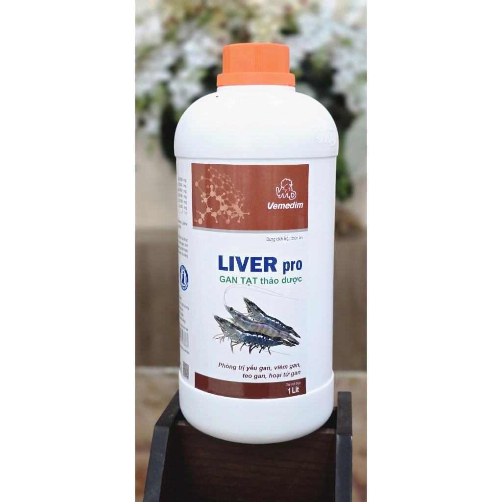 LIVER PRO Vemedim chai 1 lít Gan Tạt Thảo Dược Giúp Tôm, Cá Phát Triển Tốt (Chai 1 Lít)