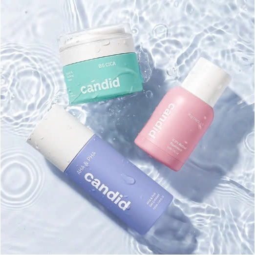 Bộ Tinh Chất & Kem Dưỡng CANDID Retinol 0.5% và B5 Cica 30ml - Gel Tẩy Tế Bào Chết BHA 100ml - Mask 