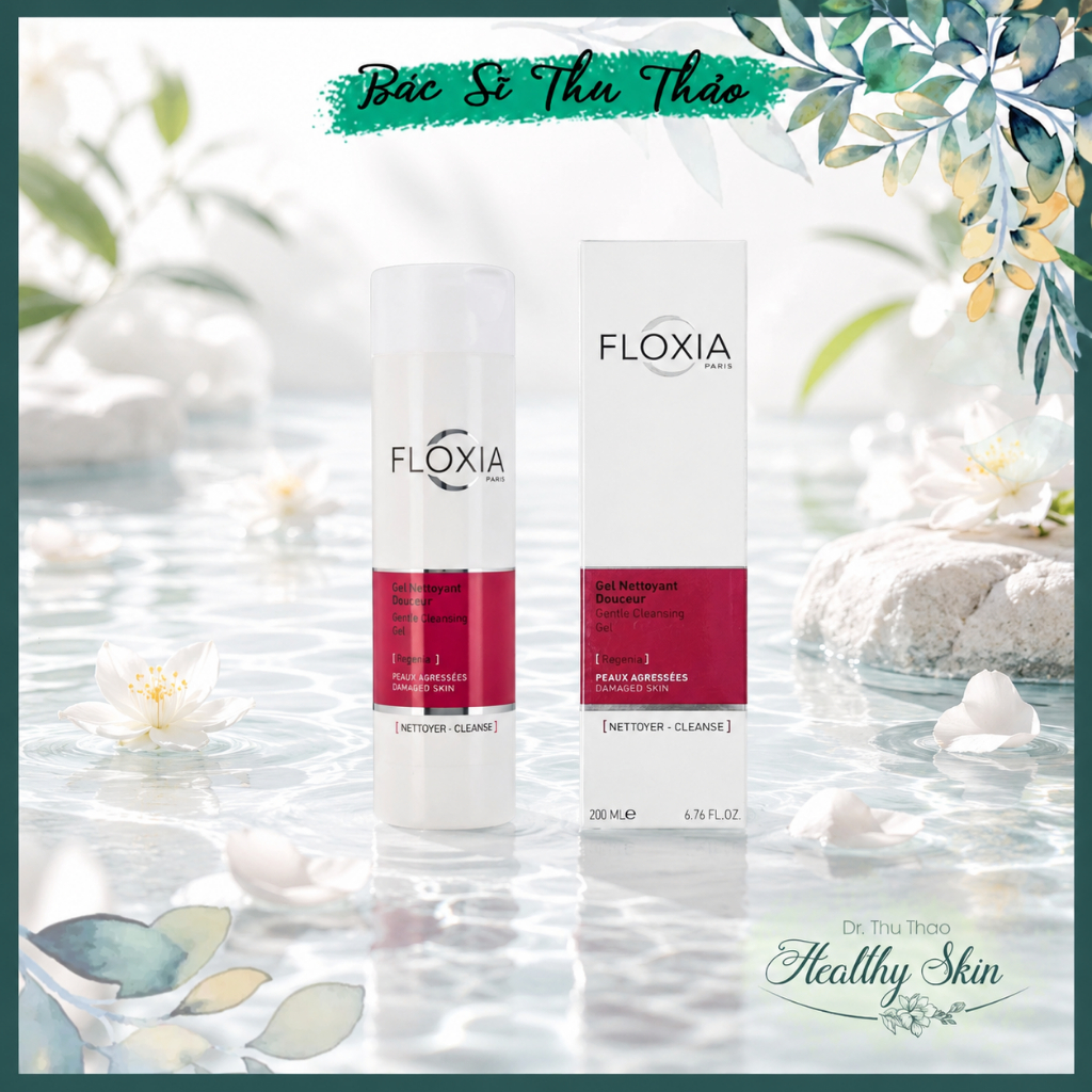 [200mL] SỮA RỬA MẶT DÀNH CHO DA THƯƠNG TỔN/DA NHẠY CẢM FLOXIA GENTLE CLEANSING GEL REGENIA