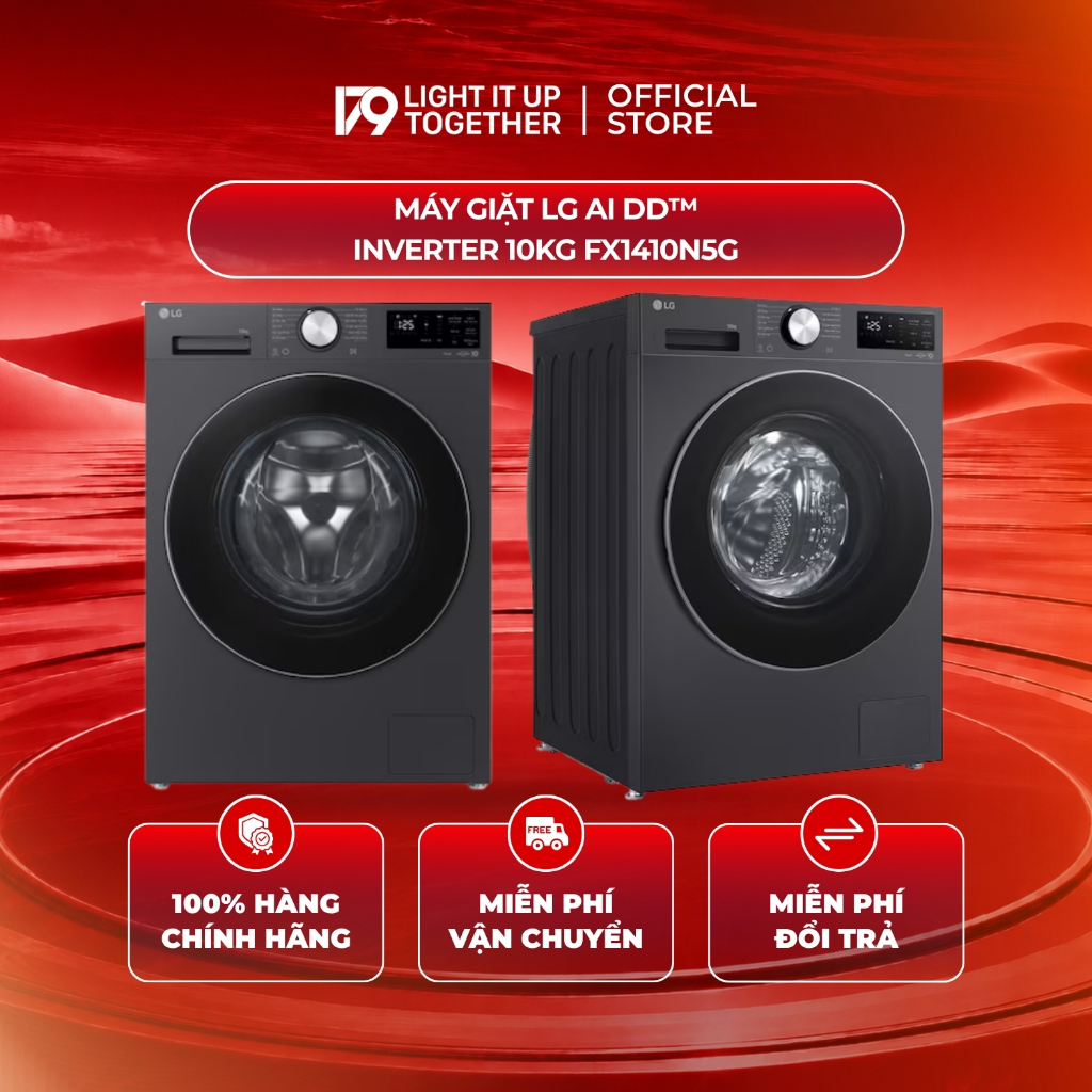 Máy giặt lồng ngang LG AI DD Inverter 12 kg FX1412N5G, 10kg FX1410N5G