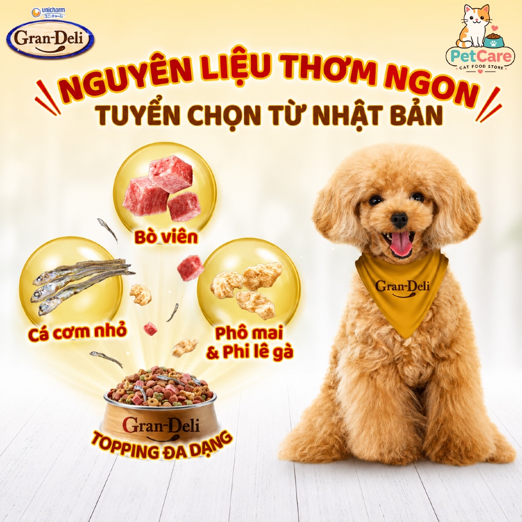 Thức ăn khô cho chó Gran Deli 700g/gói