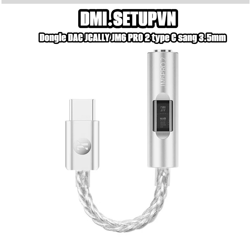 🎧 [New-BH6T] Dongle DAC JCALLY JM6 PRO 2 TypeC sang 3.5mm | CX31993 + MAX97220 | PCM 32bit/384kHz