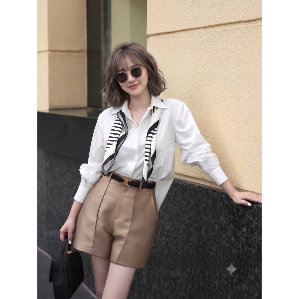 [M27Q] Quần Short Nữ Ly Gân Túi Xéo Phong Cách Trẻ Trung Tôn Dáng Chất Liệu Trượt Nhật Cao Cấp