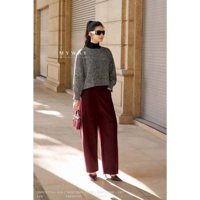 Quần Baggy Nữ Công Sở MY WAY Chất Liệu Gabadine Cao Cấp 1MQ01886