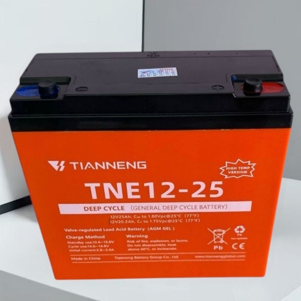 Ắc Quy Xe Máy Điện Thiên Năng Tianneng (12V-25AH) TNE-12 Chính Hãng Phiên Bản Mới Chịu Nhiệt Rất Cao