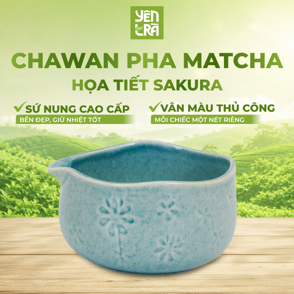 Chawan Đánh Matcha, Tô Đánh Matcha sứ cao cấp - Yên Trà