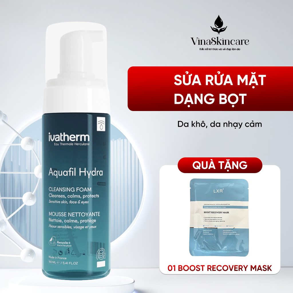 Sữa rửa mặt Ivatherm Aquafil Hydra Cleansing Foam-160ml