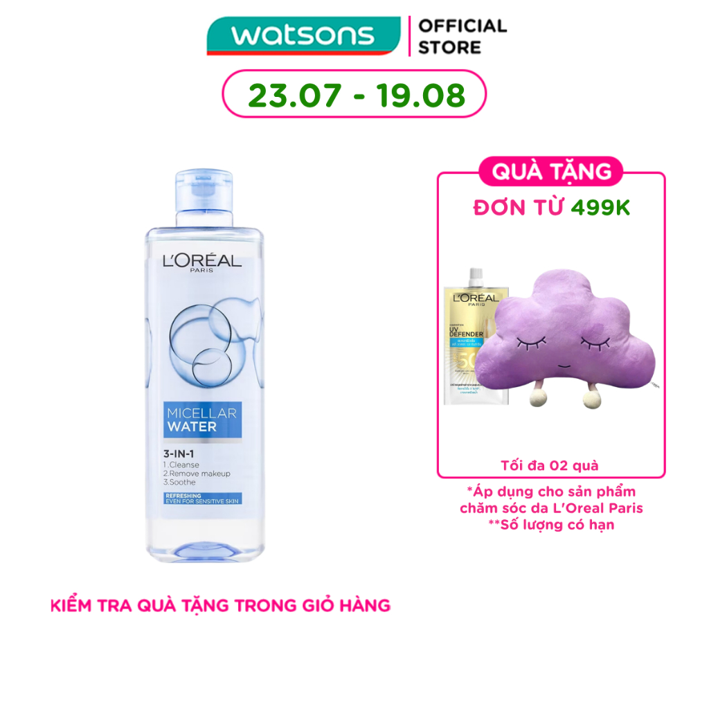 Tẩy Trang L'Oreal Paris Skincare Micellar 400ml