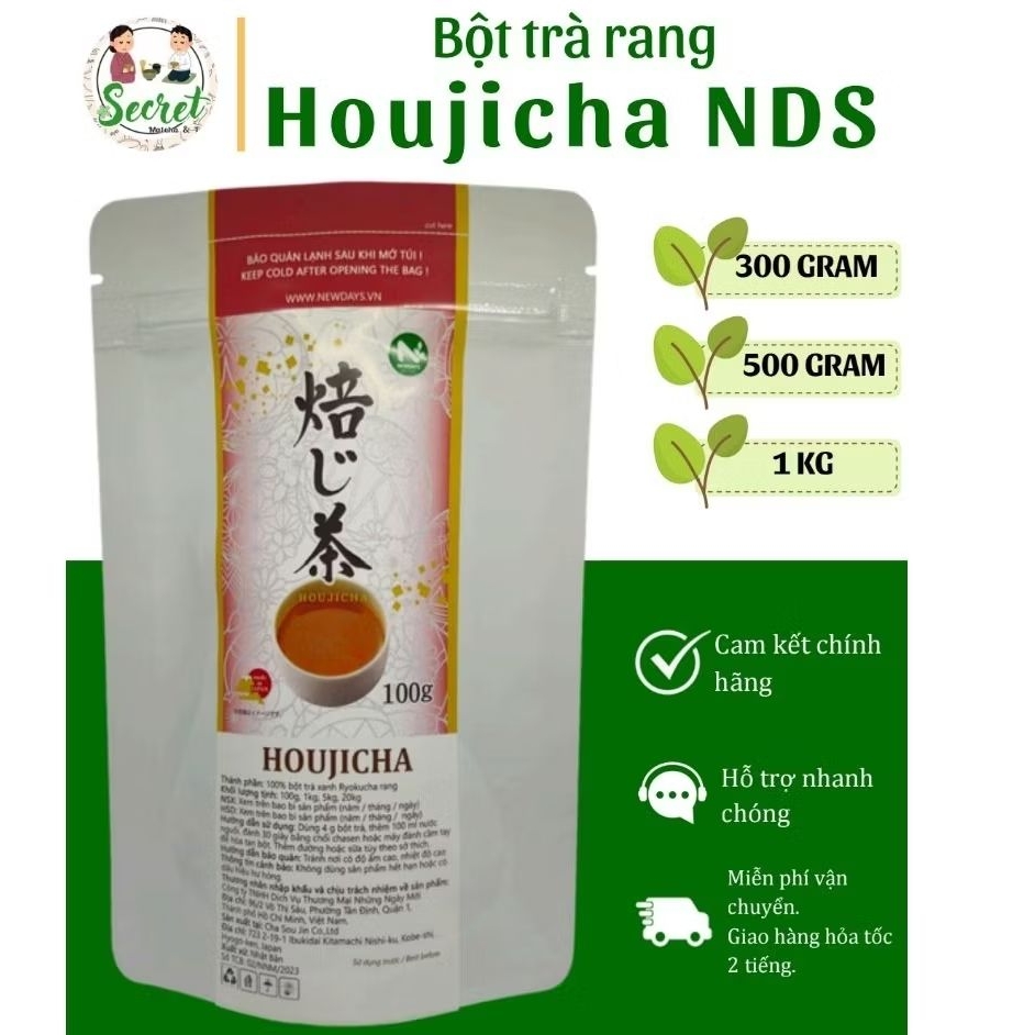 [300GRS - 1KG] Bột trà rang Houjicha NDS - Newdays Matcha - SECRET SHOP