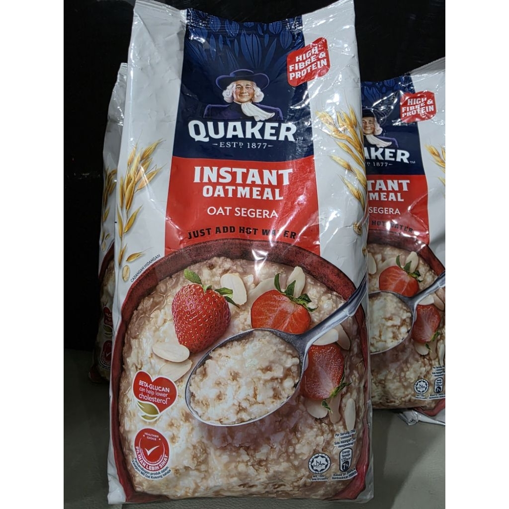 Yến Mạch Ăn Liền Quaker Oat, Nhập Khẩu Malaysia, Túi Lớn 1KG