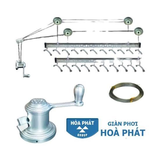 Giàn Phơi Thông Minh Hòa Phát KS950 Model 2026 – 2 thanh phơi, gắn trần