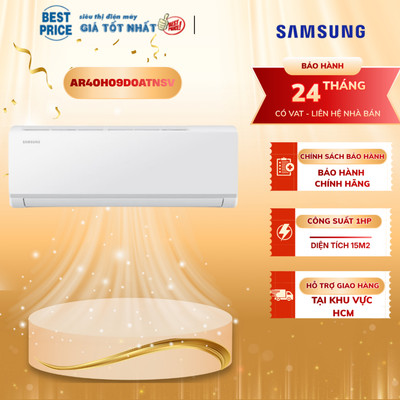 Máy Lạnh Samsung Inverter 1HP AR40H09D0ATNSV Mẫu Mới Cho Phòng Dưới 15m2