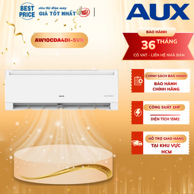 Máy Lạnh AUX Inverter 1 HP AW10CDA4DI-5VN - Wifi Thông Minh, Khử Khuẩn UVC, Tiết Kiệm Điện 5 Sao