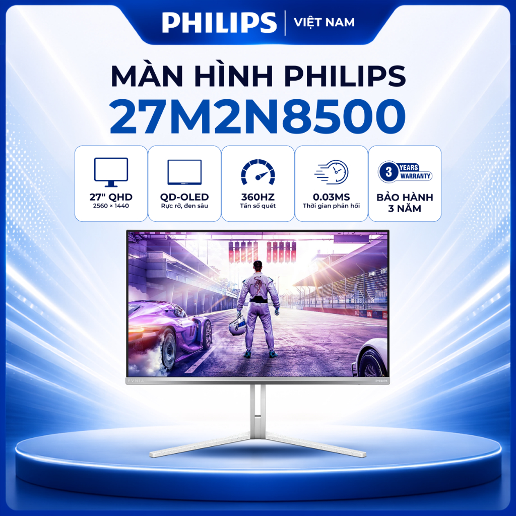 Màn hình Gaming QD-OLED PHILIPS 27M2N8500 27 inch 2K (QHD / QD-OLED / 360Hz / 0.03ms) - HÀNG CHÍNH H