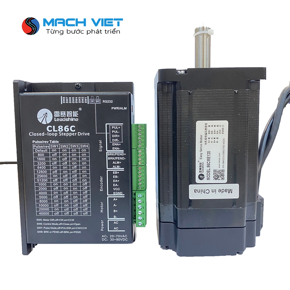 Bộ Combo Hybrid sevor Leadshine 86CME120 + Driver CL86C Chính Hãng LEADSHINE