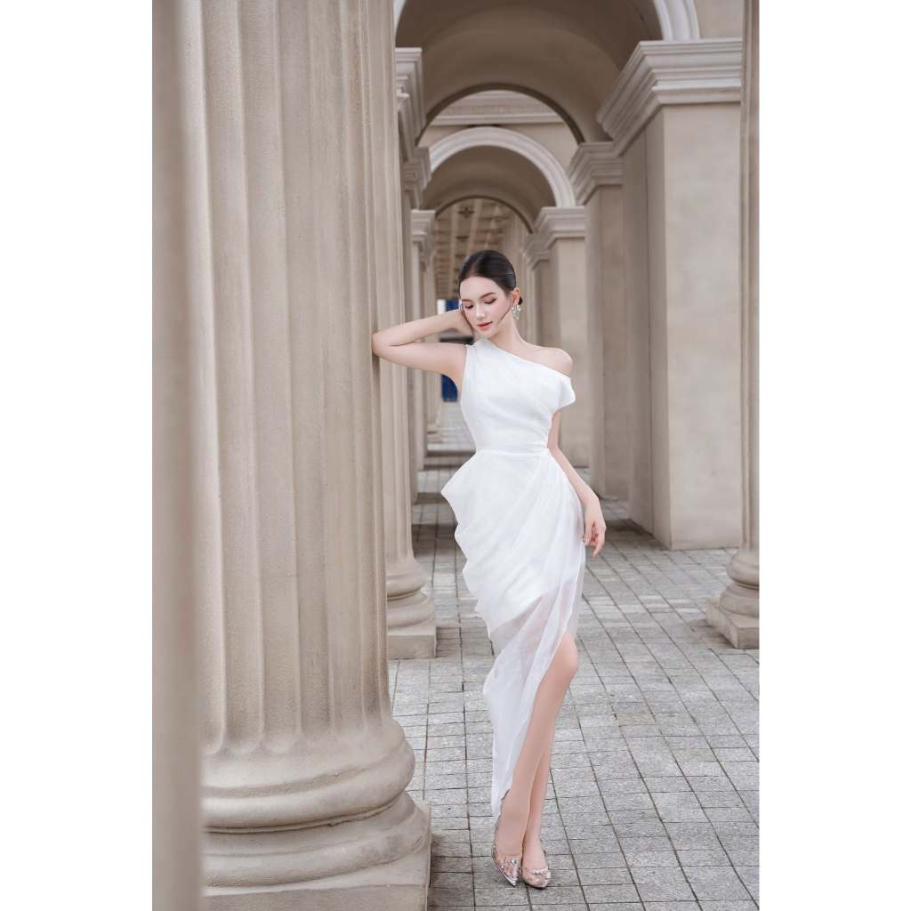 [ADELINE DRESS] Đầm nữ dạo phố by DARLING DIVA, Váy nữ nghệ thuật draping tinh xảo form tôn dáng