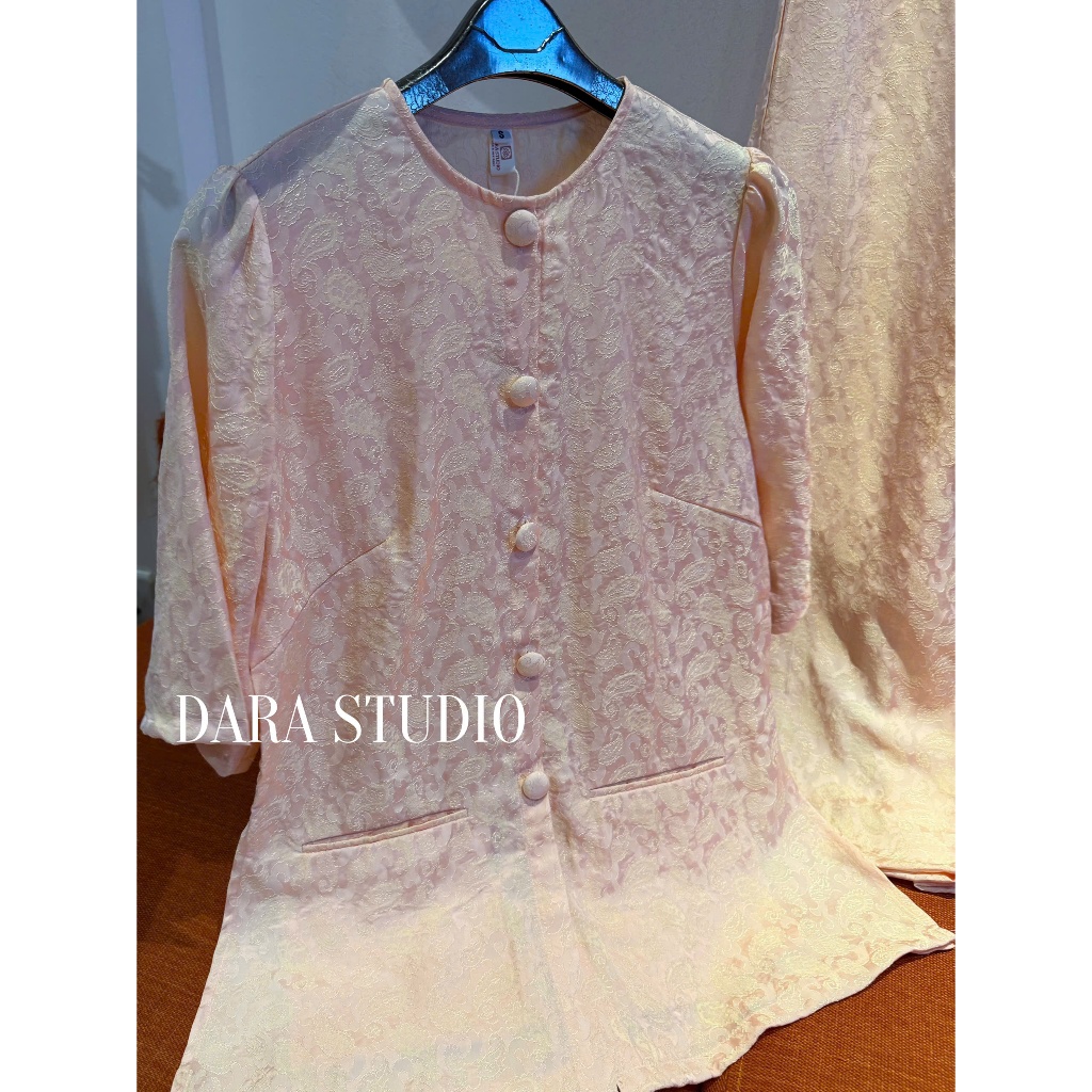 DARA STUDIO Set đồ truyền thống Chiết Giang tay cộc có túi thiết kế trẻ trung sang trọng, chất liệu 