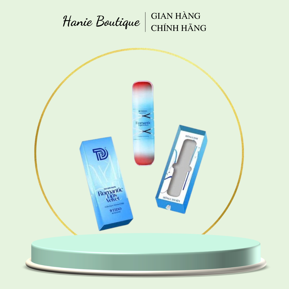 (HÀNG MỚI VỀ) - (Chính hãng 9TIDO BEAUTIFUL) - Son Xanh Lì 2 đầu 2 màu HỒNG LẠNH + HỒNG CAM SỮA - Ro