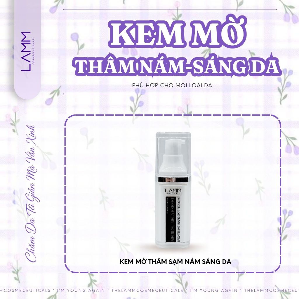 Kem Mờ Thâm Sạm và Trắng Sáng Da Medical Mela Expert LAMM quy cách 15g