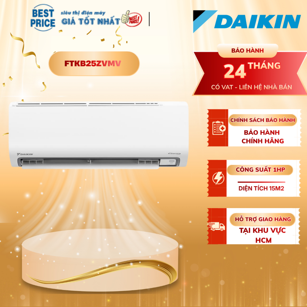 FTKB25ZVMV Máy lạnh Daikin 1 HP Inverter Model 2025 sx Việt Nam FTKB25ZVMV