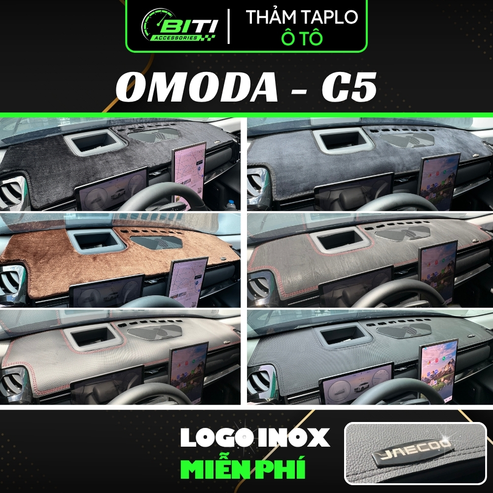 Thảm Taplo Ô Tô Phù Hợp Cho OMODA C5, Thảm Phủ Taplo 12 Chất Liệu Chống Nắng, Chống Chói, Dày Dặn Th