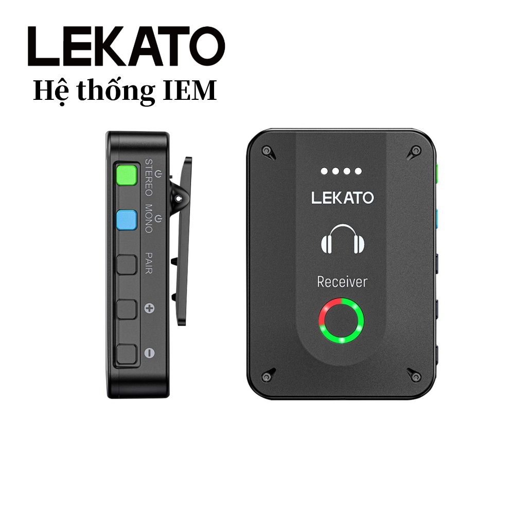 LEKATO MS-02 Hệ thống IEM không dây Hệ thống không dây đàn guitar có thể sạc lại cho đàn guitar điện
